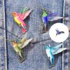 Exquisite Hummingbird Shaped Brooch Pin Metal Enamel Safety Badge Pin Decorative Ornament For Handbags Hats