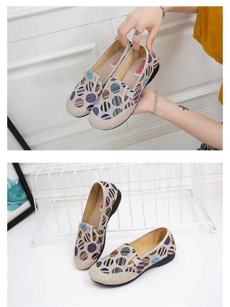 Spring/Summer Women's Comfortable Canvas Slip-On Shoes - Versatile, Non-Slip Soft Sole