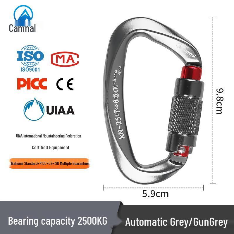 Kanle D-Shaped Screw-Lock Carabiner: Quickdraw Climbing Safety Buckle
