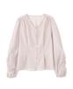 Proportion Body Dressing Sheer Peplum Pink Blouse, Women's,