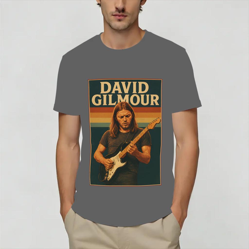 David Gilmours TShirt Unisex Funny Pure Cotton Tees Crew Neck Short Sleeve T Shirts Graphic Printed Clothes