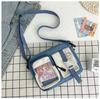Anime-themed Two-tone Buckle-adorned Square Satchel Suitable for Graduate Girls' Outdoor Activities As A Crossbody Bag