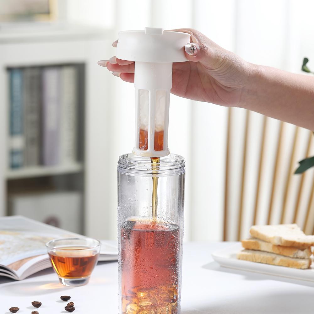 Přenosné filtrované láhve na kávu, lednice, studený extrakt, kávová konvice, láhev na ovocný čaj se sítkem, piknik, kempingový nápoj