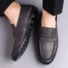 Flat bottomed men's loafers Leisure and comfortable classic style Black brown Adult casual business shoes Lightweight New