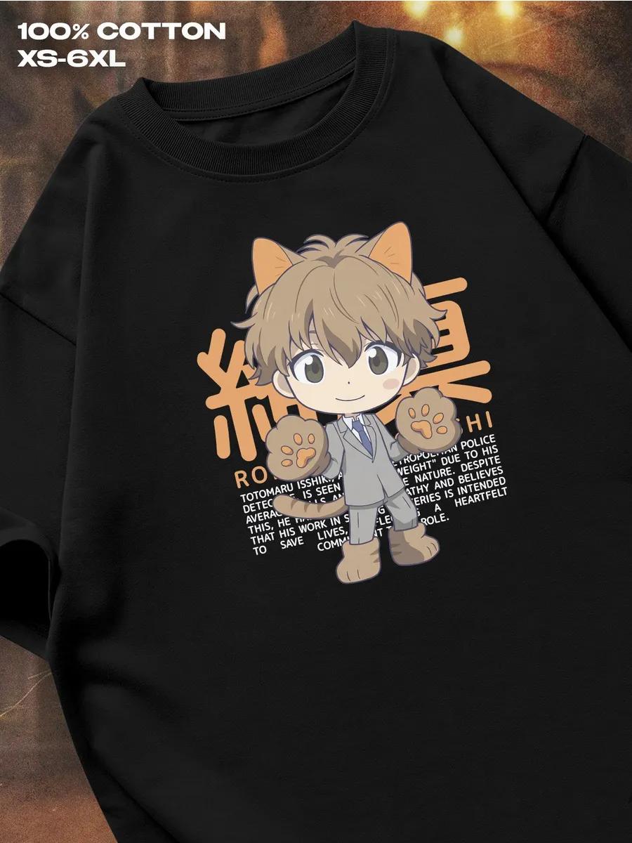 

Toutomaru Isshiki Unmei na Tantei T-shirt Mens Tshirt Womens Tshirts with Letters Print Short Sleeves T-Shirt Casual Street Tee Shirt Top XXXL