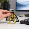 Swordsman Action Model Chinese Figure with Accessories Multi-Joints Movable Bamboo Stress Relieving Toy Hat Cloak Man Figurine Articulated