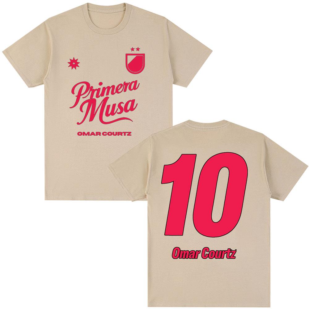 Omar Courtz Primera Musa Same Style Merch Tshirt Unisex Women Clothing Hip Hop Fashion Y2K Tshirt Casual Cotton Short Sleeve Top
