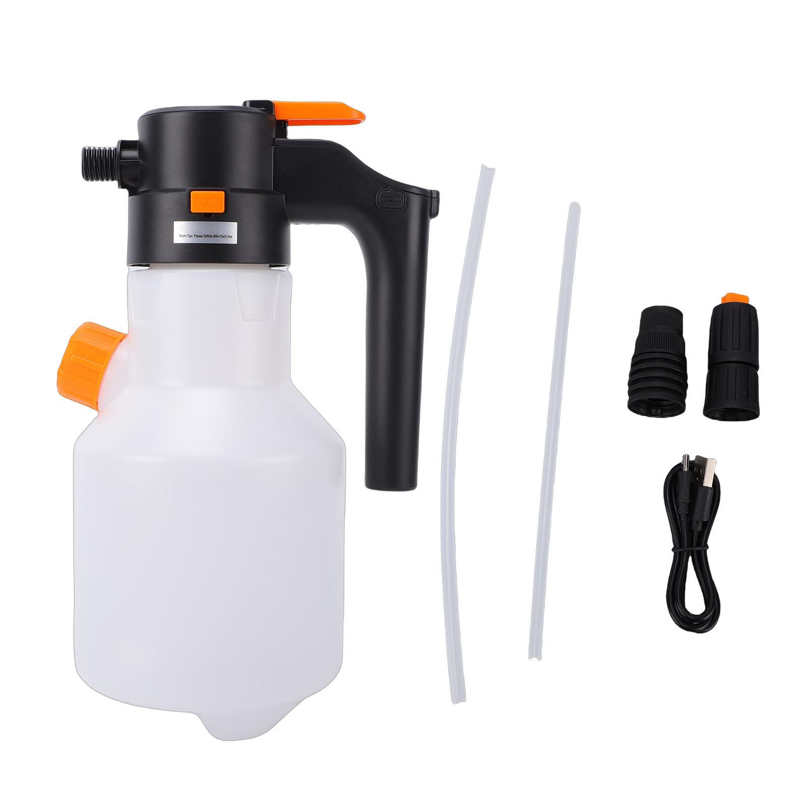 

Electric Pressurized Foam Sprayer Type C Rechargeable Battery Powered Foam Sprayer with Adjustable Nozzles for Home Car Washing