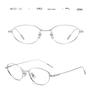 Pure Titanium Cat-Eye Eyeglass Frame 55 - Super Light, No-Makeup Style, Little Fox Design