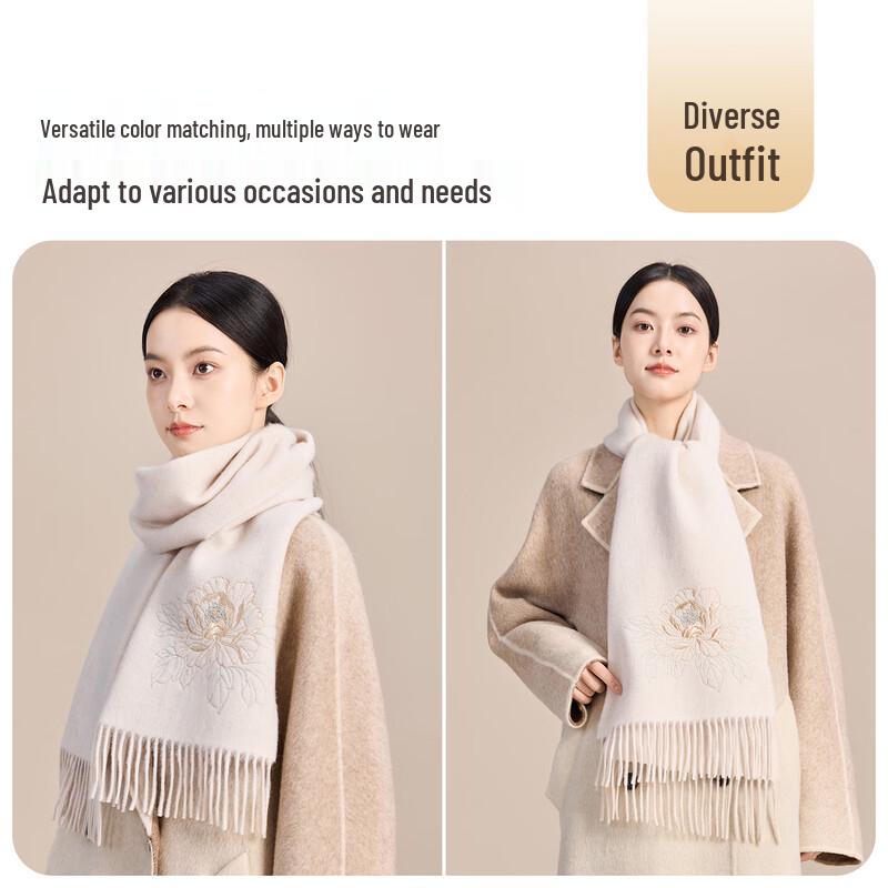 JIUMU Women's Pure Wool Scarf & Shawl
