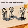 2Pcs Anti-Slip Office Supplies Hollow Book Rack Stand 2025 Metal Bookends