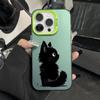 Cute little black cat for iPhone16 Pro mobile phone case Apple 15 simple wind 14 anti-drop 13/12/11 new X