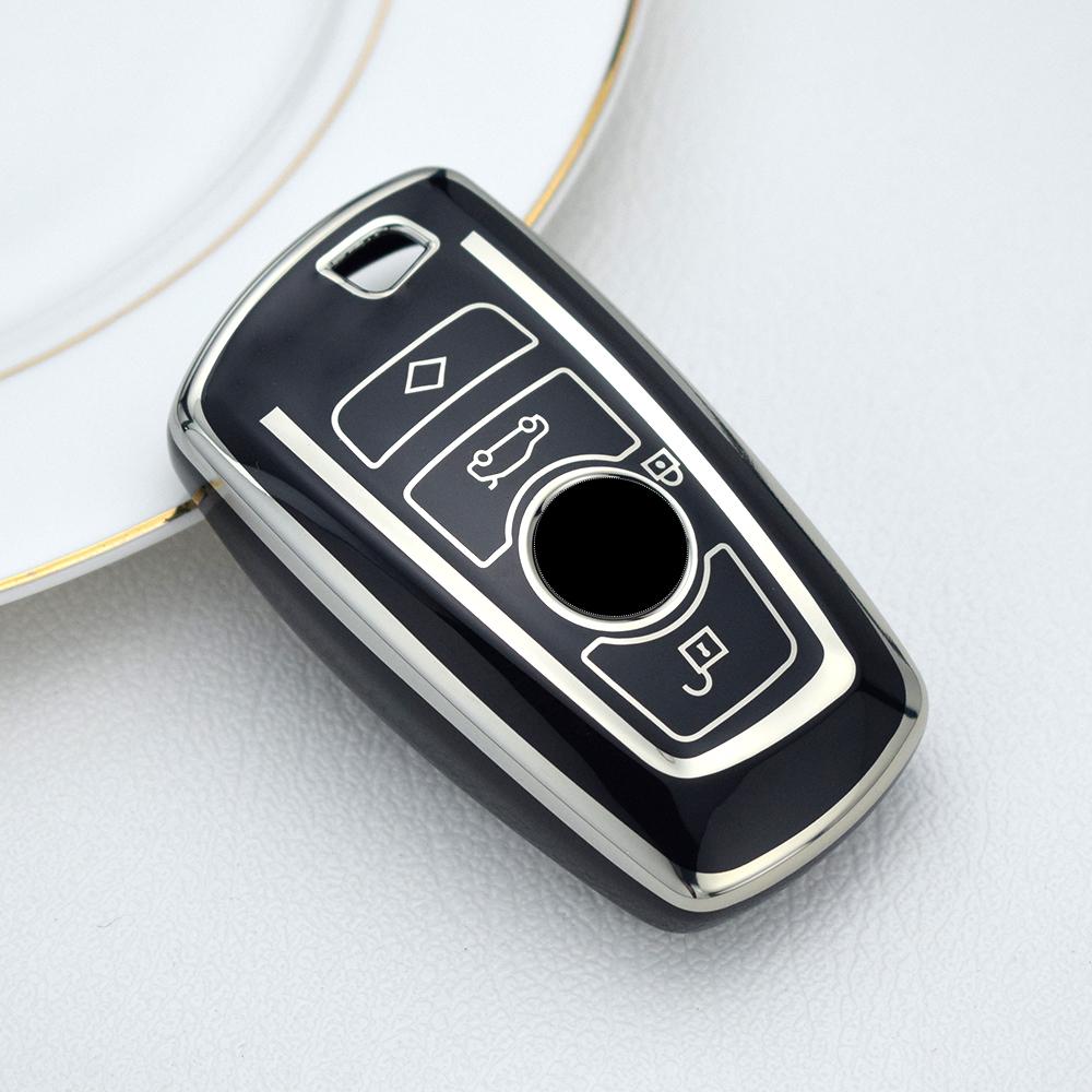 TPU Remote Car Key Case Cover Holder for BMW 1 3 5 7 Series X1 X3 X4 X5 X6 F10 F20 F30 F34 F25 F31 M3 M4 E34 Keychain