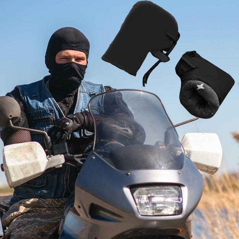 Motorcycle Handlebar Gloves Windproof Winter Scooter Snowmobiles Bike Hand Warmer Mitts Waterproof Handlebar Muffs 26X2X35cm