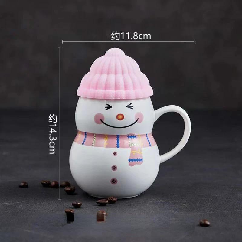 450 ml Leuke Kerst Koffie Mok Met Lepel Keramische Astronaut Vorm Melk Koffie Cup Festival Dárek Kerstman Thee Cup Nordic Mok