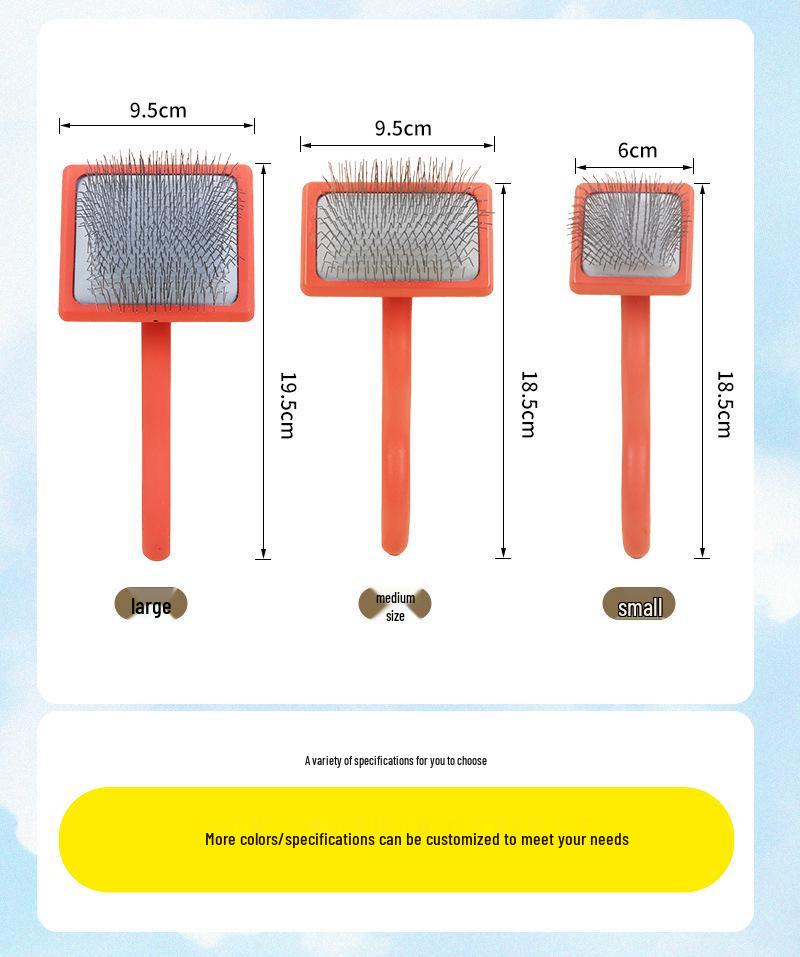 Custom Pet Hair Brush for Shedding and Fluffing - Fine Needle Air Cushion Comb for Dogs & Cats