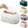 Nordic Striped Tissue Box Holder High Quality Toilet Paper Box Table Napkin Holder Car Tissue Paper Dispenser Home Decoration