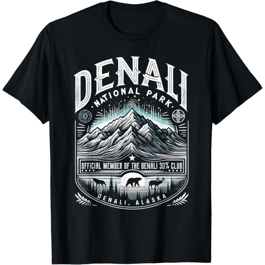 Denali 30% Club Shirt Alaska National Park Souvenir T-Shirt(1) XXXXXL чёрный