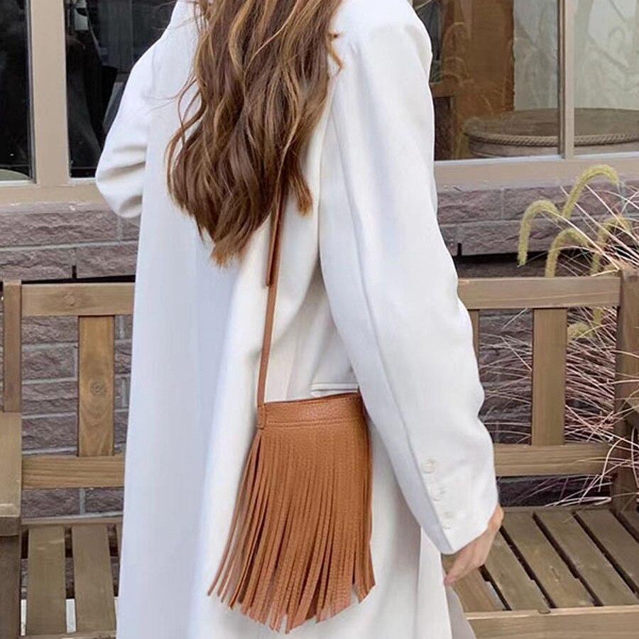 

Y2K сумка для мобильного телефона для женщин с кисточками сумка через плечо популярная стильная сумка для девочек винтажная сумка-мессенджер женские качественные кошельки