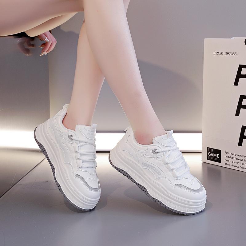 Spring students' thick soled height increasing sports board shoes and casual shoes