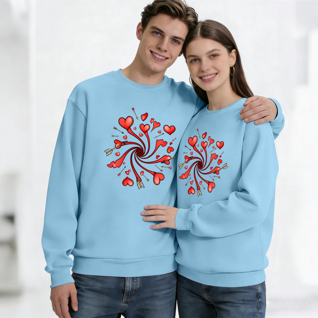 Men's Round Neck Long Sleeve Top, Unisex, Couple Casual Sports Top