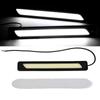 Car LED DRL Daytime Running Light Strip Side Marker License Plate Fog Lamp License Plate Light White Waterproof Car Accessories