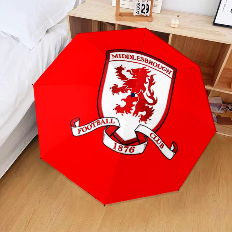 1PC middlesbrough f.c Printed Umbrella Folding umbrella, automatic umbrella 8-Frame for Travel, camping Fan gifts Christmas Gifts