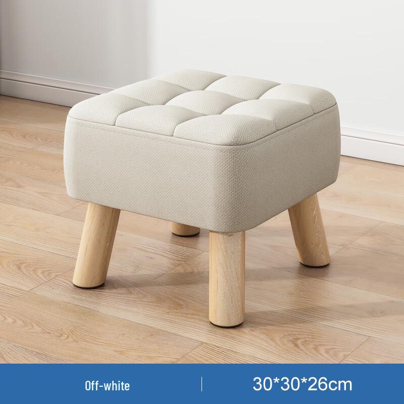 Chang Baosen Solid Wood Fabric Stool