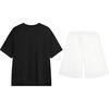 Li Ning Letter Logo Printed Fashion Cool Comfortable Round Neck Pullover Short Sleeve T-Shirt Casual Sports Suit Unisex Tops AHSU711-1+AKST593-7