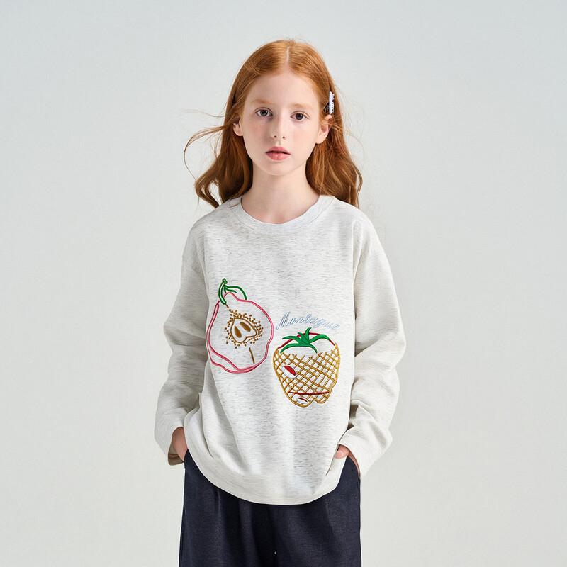 Montagut Girls' Fruit Print Long Sleeve T-Shirt