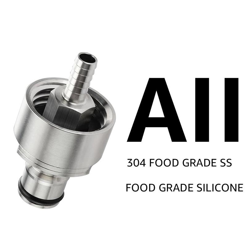 HomeBrew Carbonation Cap with Ball lock Quick Disconnect Connector,5/16'' Quick Adapter for Carbonate Beer Soda Water Soft Drink
