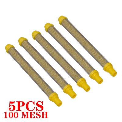 5Pcs 100Mesh Airless Spray Filter Stainless Steel Paint Spray S Filter White