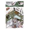 3D PET Sticker Cute Cartoon Miniature Scene 3D Landscaping Stickers DIY Cabin Scene Stacking And Pasting Hand Account Gif