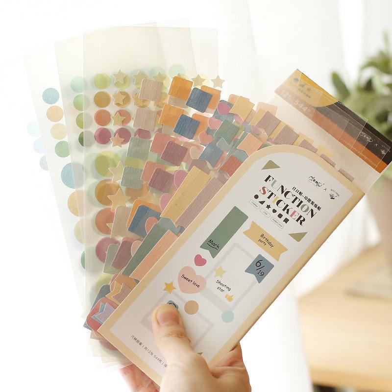 Büro Schulbedarf Geschenk Regenbogen Halle Dekorationsset Collage Material Schlüsselanhänger Aufkleber Handbuch Kawai Süße Schreibwaren