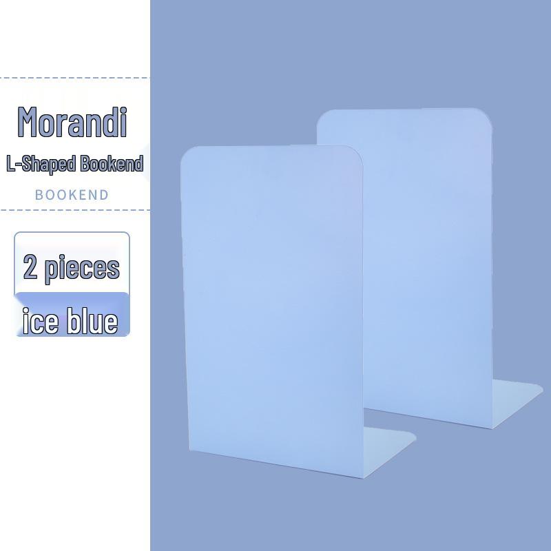 L-Shaped Metal Bookends for Students - Large Desktop Shelf Divider