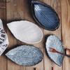 Schimbări de cuptor Farfurie ceramică în formă de frunză Farfurie cu formă creativă Farfurie pentru sushi Farfurii pentru pește Farfurii pentru grătar Veselă specială pentru hotel