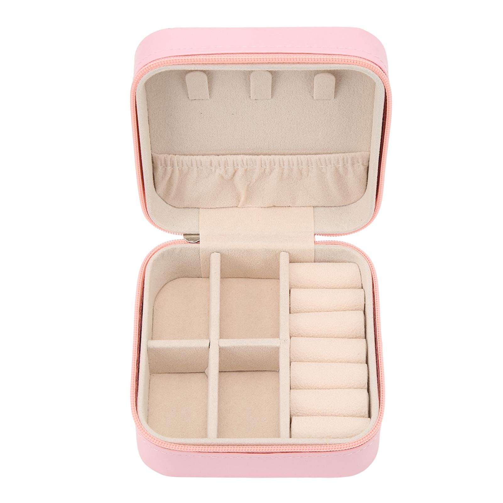 

Дорожная шкатулка для украшений из искусственной кожи, портативная, с отделениями для хранения, с мягкой подкладкой, для браслетов и ювелирных изделий