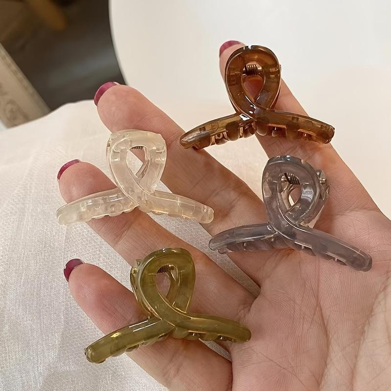 

Cute Delicate Hair Clips Forehead Bangs Clip Side Swept Hair Tidy Barrette Small Shark Clip 4PCS