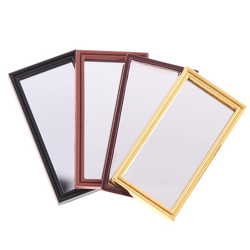 1Pc 1/12 Dollhouse Miniature Mirror Wall Room Mirror Doll House Accessories