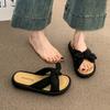 Internet Celebrity Platform Slippers Women's Summer 2025 New Outer Wear Fashion Cross Temperament Muffin Bottom Summer Out Cool Slippers