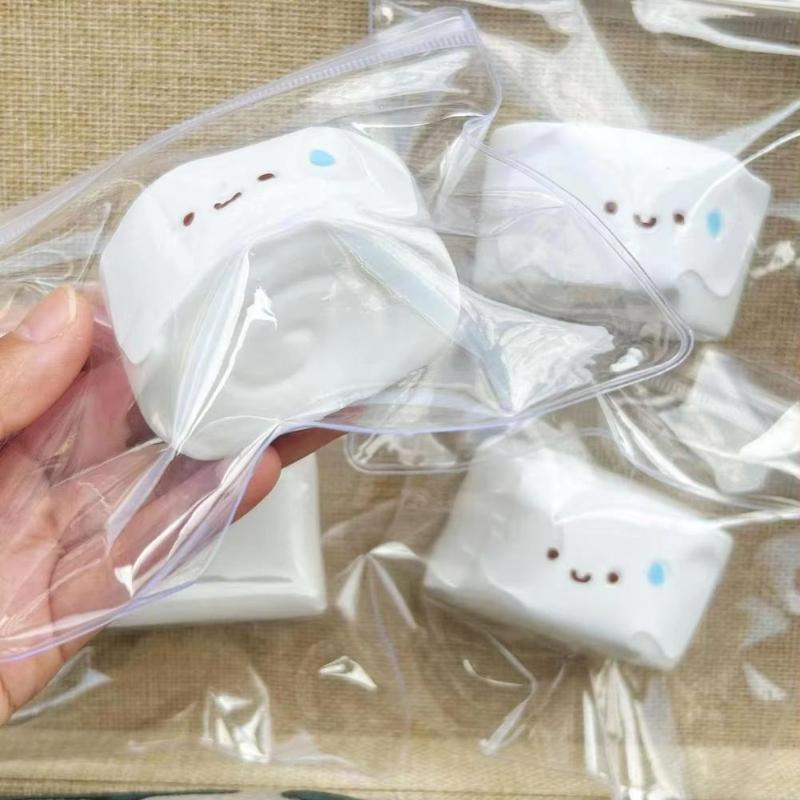 Comical Expression Steam Bun Squeeze Toy for De-stressing and Fun