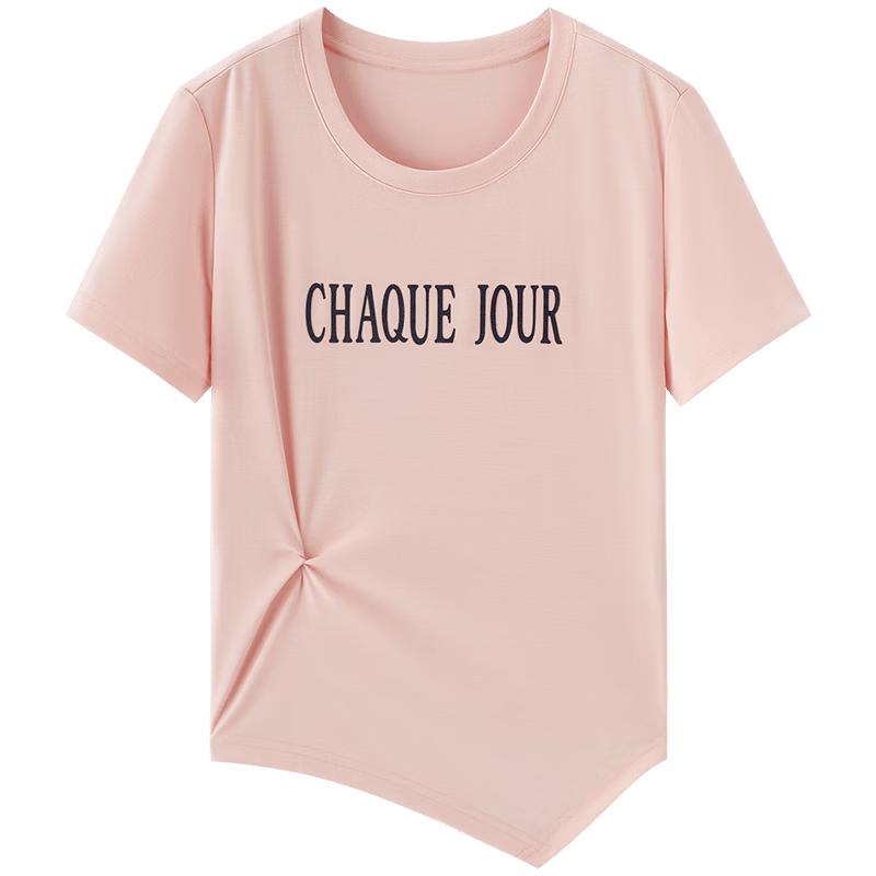 EICHITOO Women s Irregular Hem Short Sleeve T-Shirt L