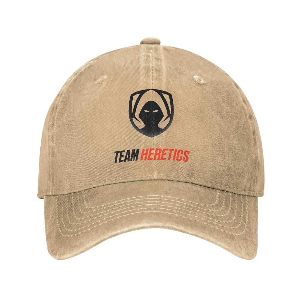 Esports Team Heretics Baseball Caps Vintage Distressed Denim Snapback Hat for Unisex Women Summer Unstructured Soft Hats Cap
