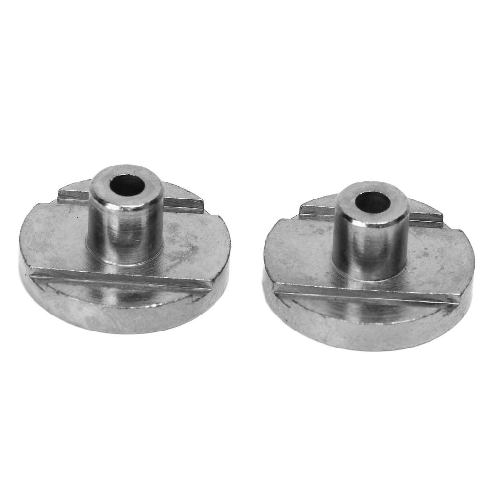 2Pcs Guitar Strap Lock Flat Round Head Metal Button Retainer Straplock Accessory for Bass