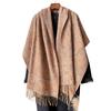 Classic Ethnic Style Popular Cashew Jacquard Fringed Long Scarf Women'S Water Ripple Imitation Cashmere Scarf Going Out Elegant Shawl