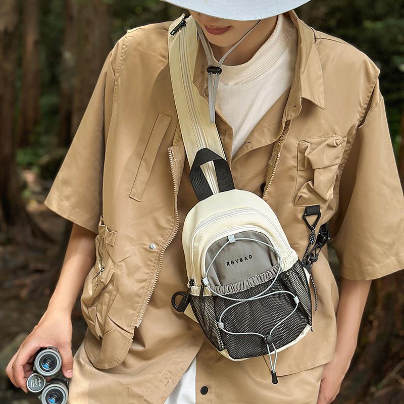 Dual-purpose breast bag, mobile phone bag, outdoor sports mountaineering bag, niche light commuter backpack, men's messenger travel backpack