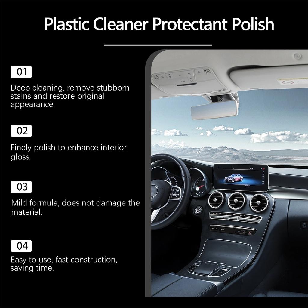 Car Plastic Care Agent Interior Dashboard Polishing Cleaner Maintenance Decontamination Stain Removal  Car Cleaning Agent 100ml