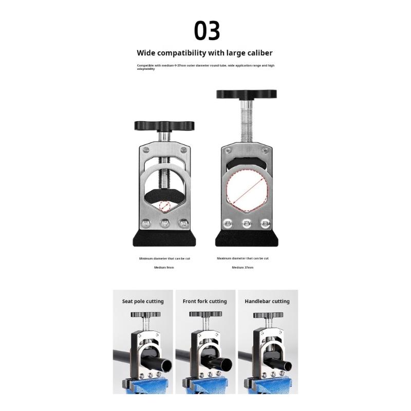 High Precisely Adjustable Bike Tube Cutting Fixtures Universals Bicycles Fork Cutter Tool Seatpost Repair Tool