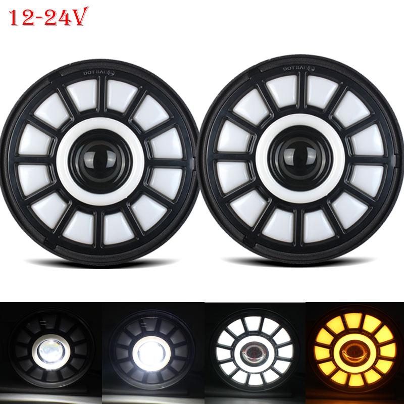 Universal 7 Inch Led Car Motorcycle Headlight DRL H4 Headlamp For Harley BMW Yamha Honda 7" Headlight