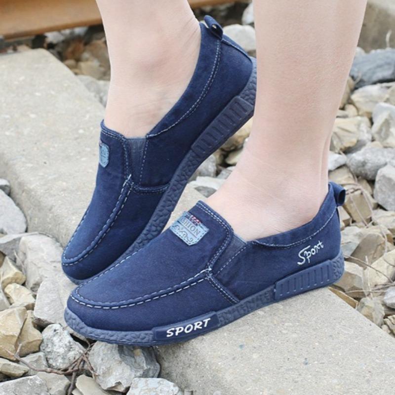 Man Shoes Fashion Outdoor Casual Shoes Comfort Driving Shoe Summer Breathable Cowboy Canvas Shoes for Men Loafers Men's Sneakers